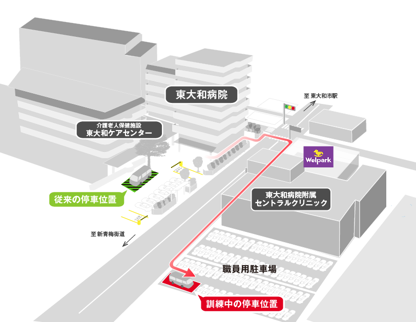 シャトルバス停車位置